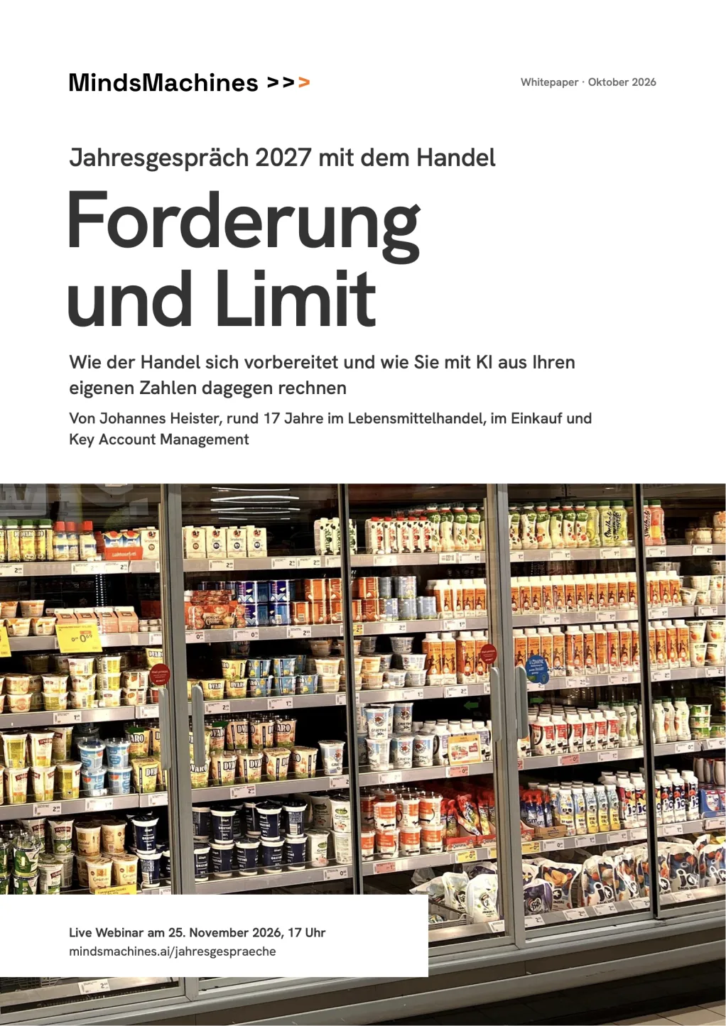 Couverture Forderung und Limit: das Jahresgespräch 2027 mit dem Handel.