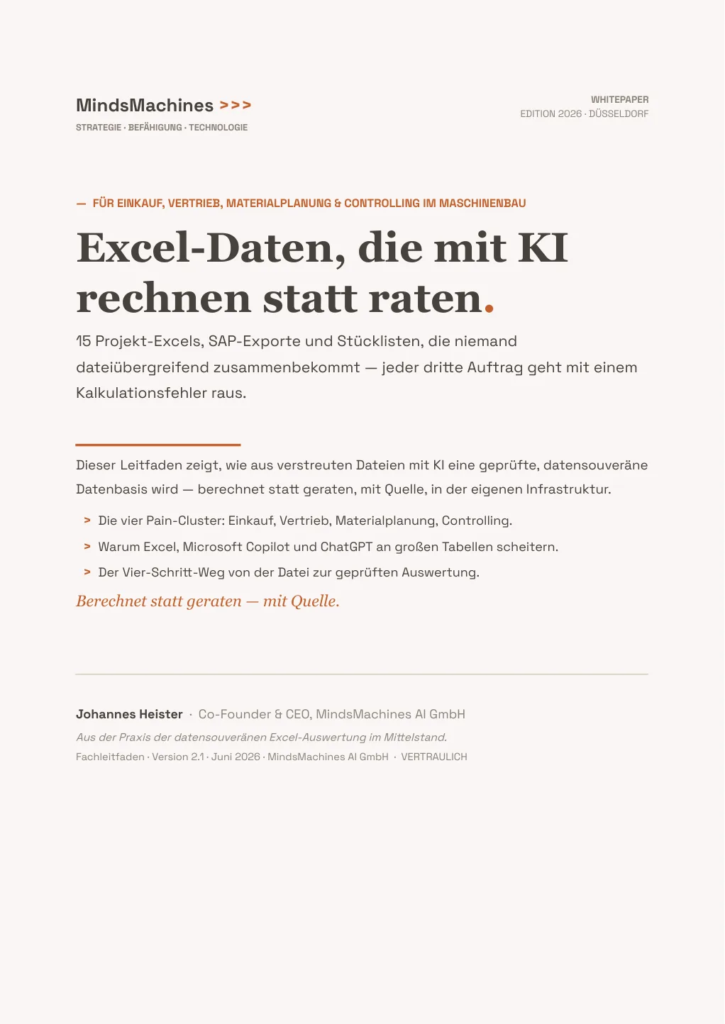 Omslag Excel data waarmee AI rekent in plaats van gokt
